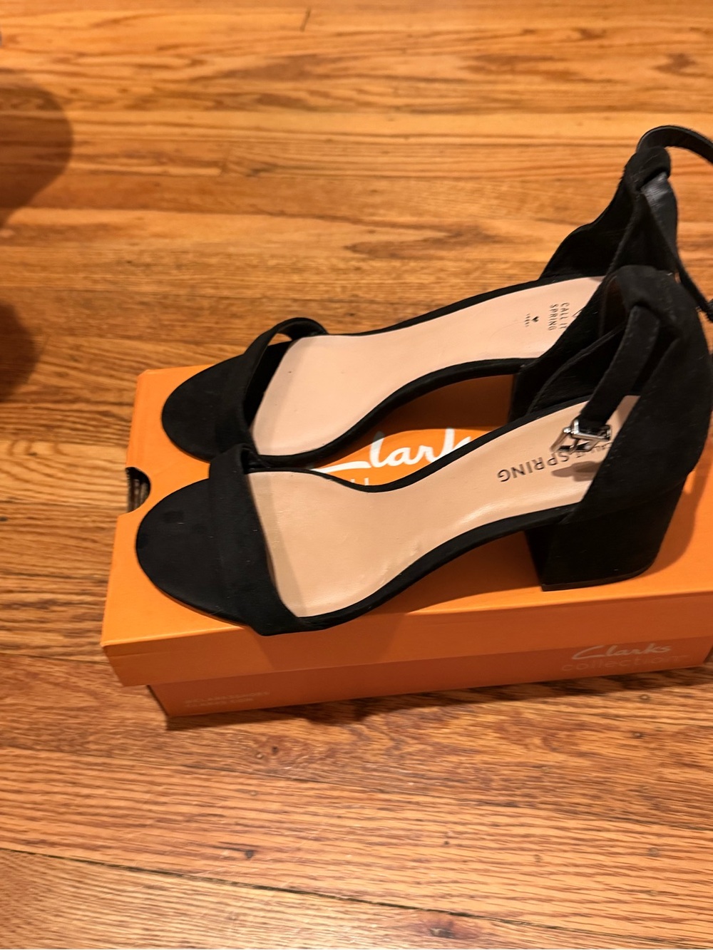 Call It Spring Black Suede Block Heel Sandals